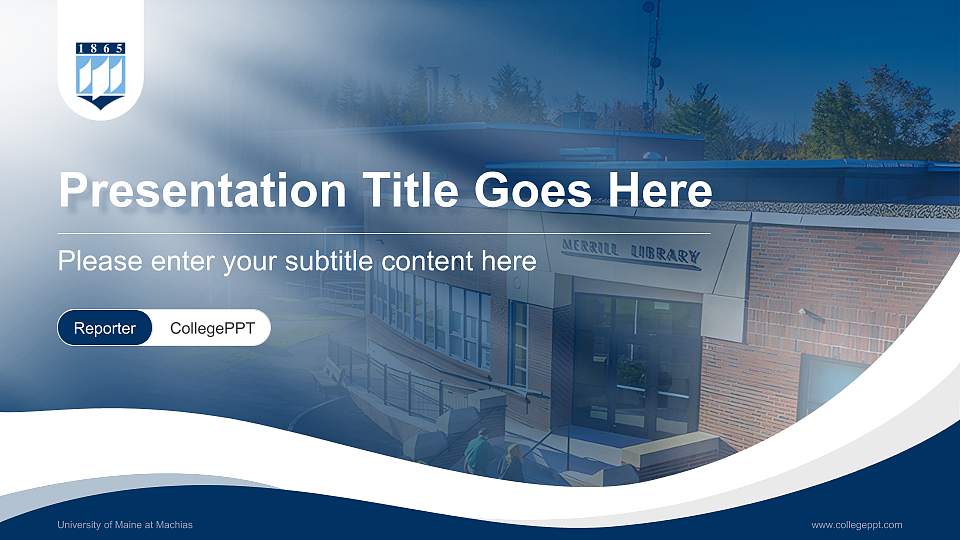 University of Maine at Machias Lecture Sharing and Networking Event PPT Template16:9 ratio PPT effect preview image