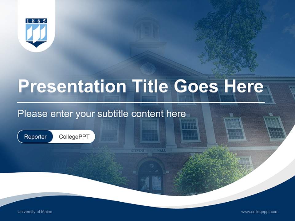 University of Maine Lecture Sharing and Networking Event PPT Template4:3 ratio PPT effect preview image4
