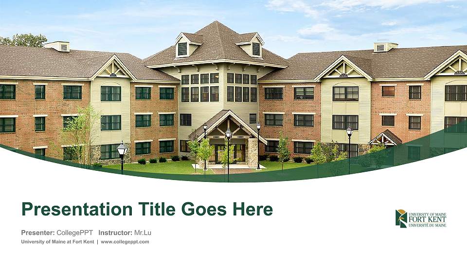 University of Maine at Fort Kent Course/Courseware Creation PPT Template16:9 ratio PPT effect preview image1