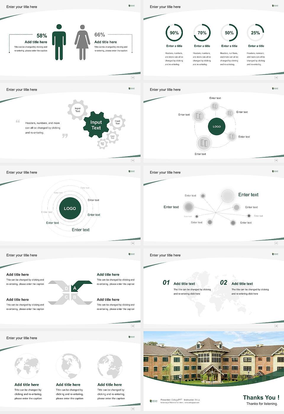 University of Maine at Fort Kent Course/Courseware Creation PPT Template16:9 ratio PPT effect preview image4