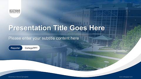 University of Illinois Springfield Lecture Sharing and Networking Event PPT Template