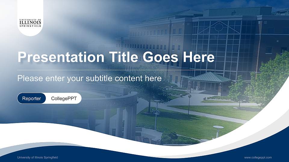 University of Illinois Springfield Lecture Sharing and Networking Event PPT Template16:9 ratio PPT effect preview image