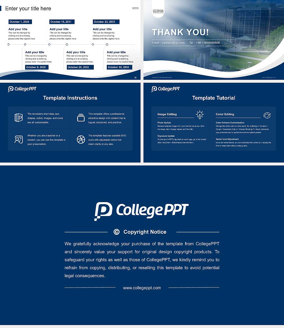 University of Illinois Springfield Lecture Sharing and Networking Event PPT Template16:9 ratio PPT effect preview image4