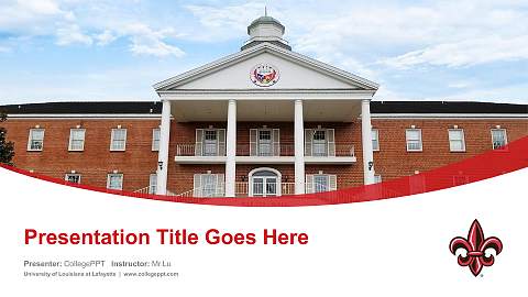 University of Louisiana at Lafayette Course/Courseware Creation PPT Template