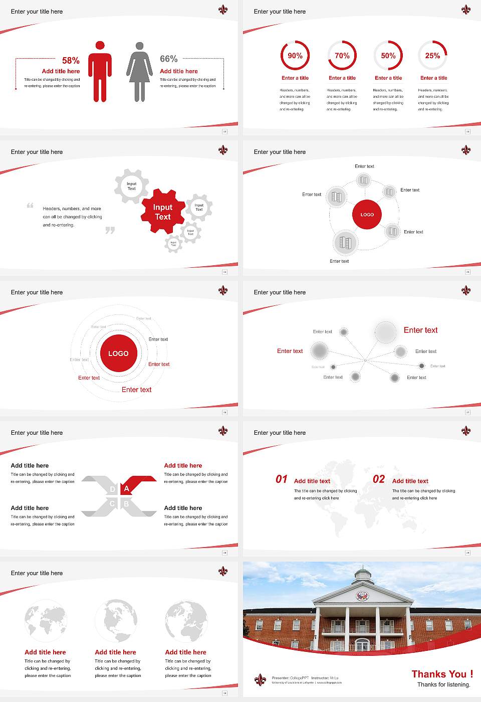 University of Louisiana at Lafayette Course/Courseware Creation PPT Template16:9 ratio PPT effect preview image4