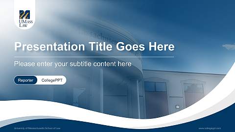 University of Massachusetts School of Law Lecture Sharing and Networking Event PPT Template