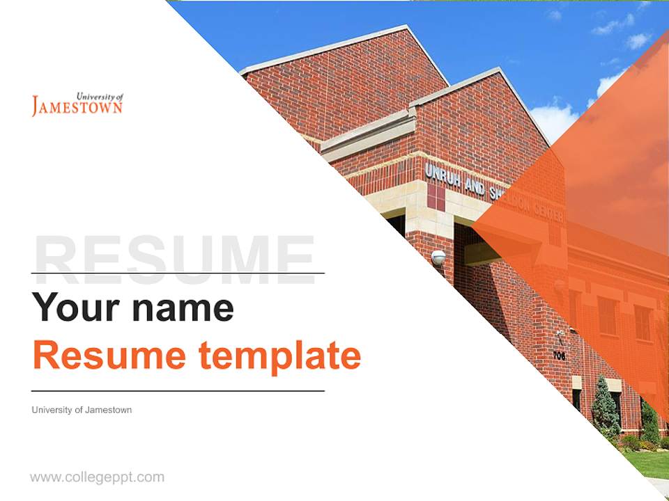 University of Jamestown Resume PPT Template4:3 ratio PPT effect preview image5