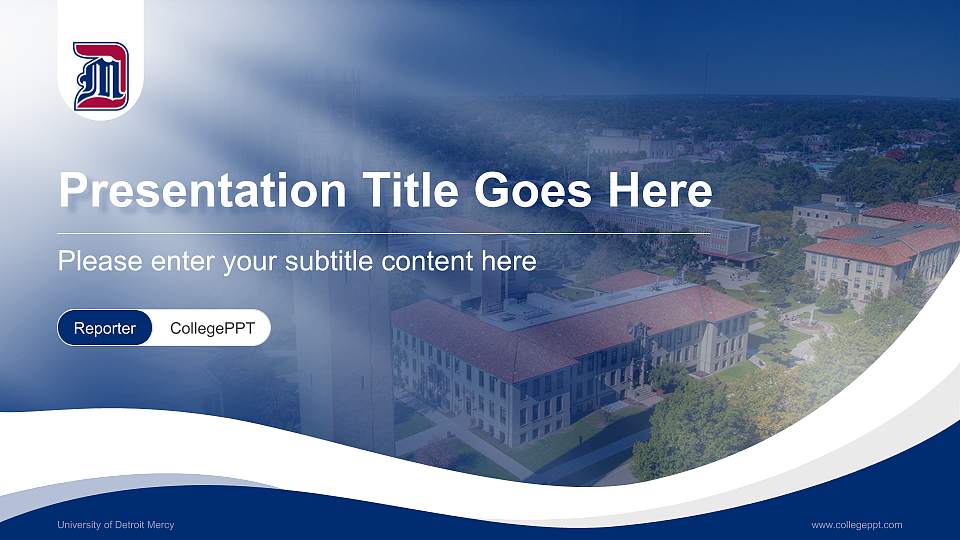 University of Detroit Mercy Lecture Sharing and Networking Event PPT Template16:9 ratio PPT effect preview image