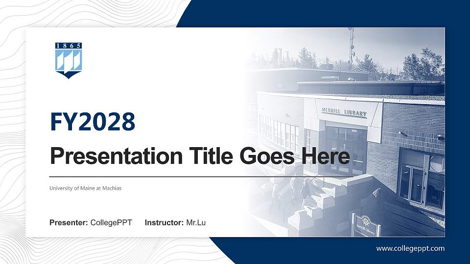 University of Maine at Machias Academic Presentation/Research Findings Report PPT Template16:9 ratio PPT effect preview image