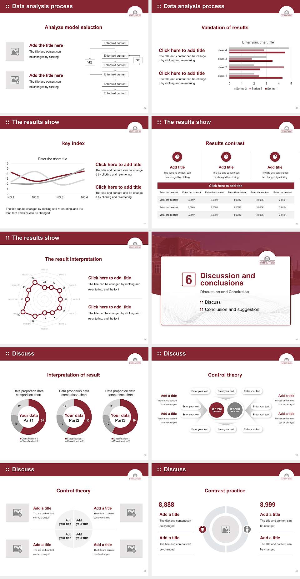 University of Maryland Eastern Shore Graduation Thesis Defense PPT Template4:3 ratio PPT effect preview image5