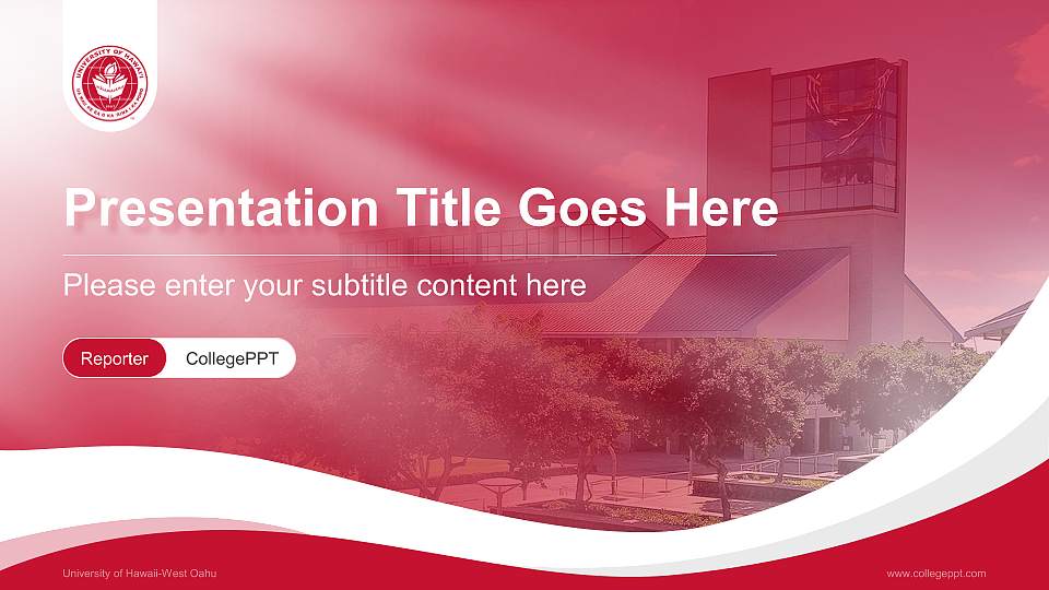 University of Hawaii-West Oahu Lecture Sharing and Networking Event PPT Template16:9 ratio PPT effect preview image