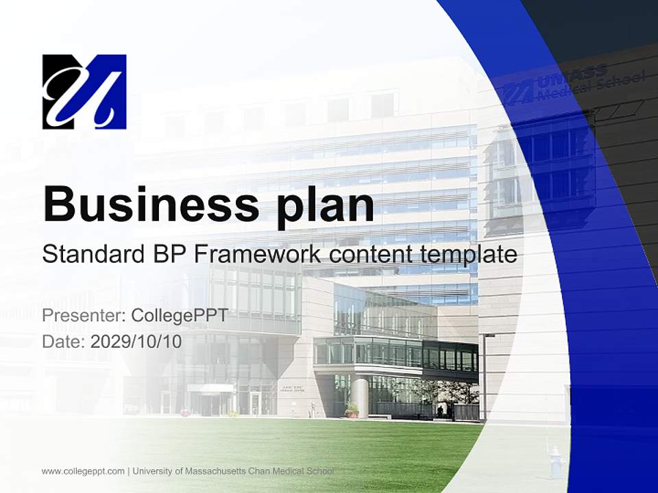 University of Massachusetts Chan Medical School Competition/Entrepreneurship Contest PPT Template4:3 ratio PPT effect preview image9