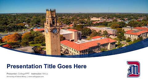 University of Detroit Mercy Course/Courseware Creation PPT Template