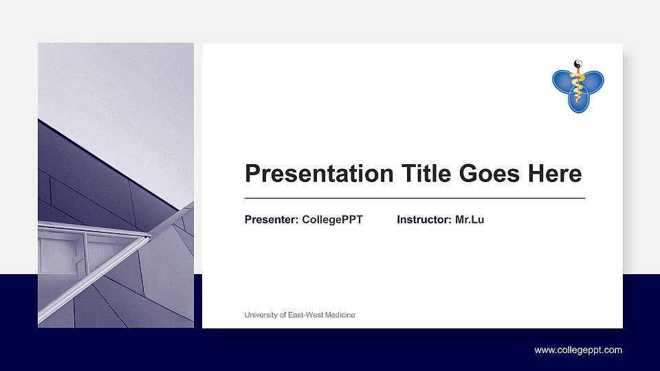 University of East-West Medicine General Purpose PPT Template16:9 ratio PPT effect preview image