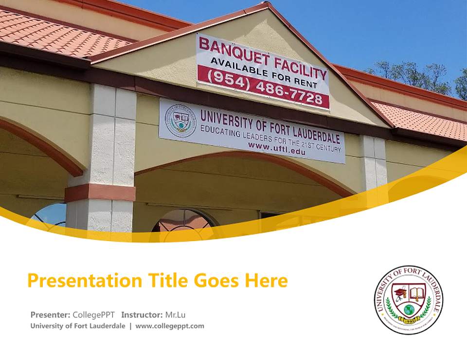 University of Fort Lauderdale Course/Courseware Creation PPT Template4:3 ratio PPT effect preview image5