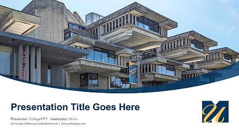 University of Massachusetts-Dartmouth Course/Courseware Creation PPT Template
