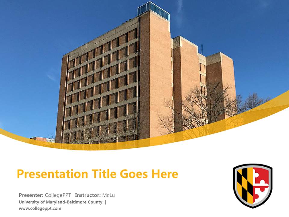 University of Maryland-Baltimore County Course/Courseware Creation PPT Template4:3 ratio PPT effect preview image5