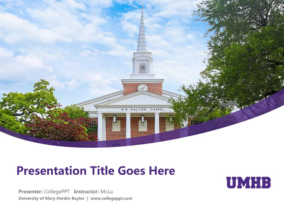 University of Mary Hardin-Baylor Course/Courseware Creation PPT Template4:3 ratio PPT effect preview image5