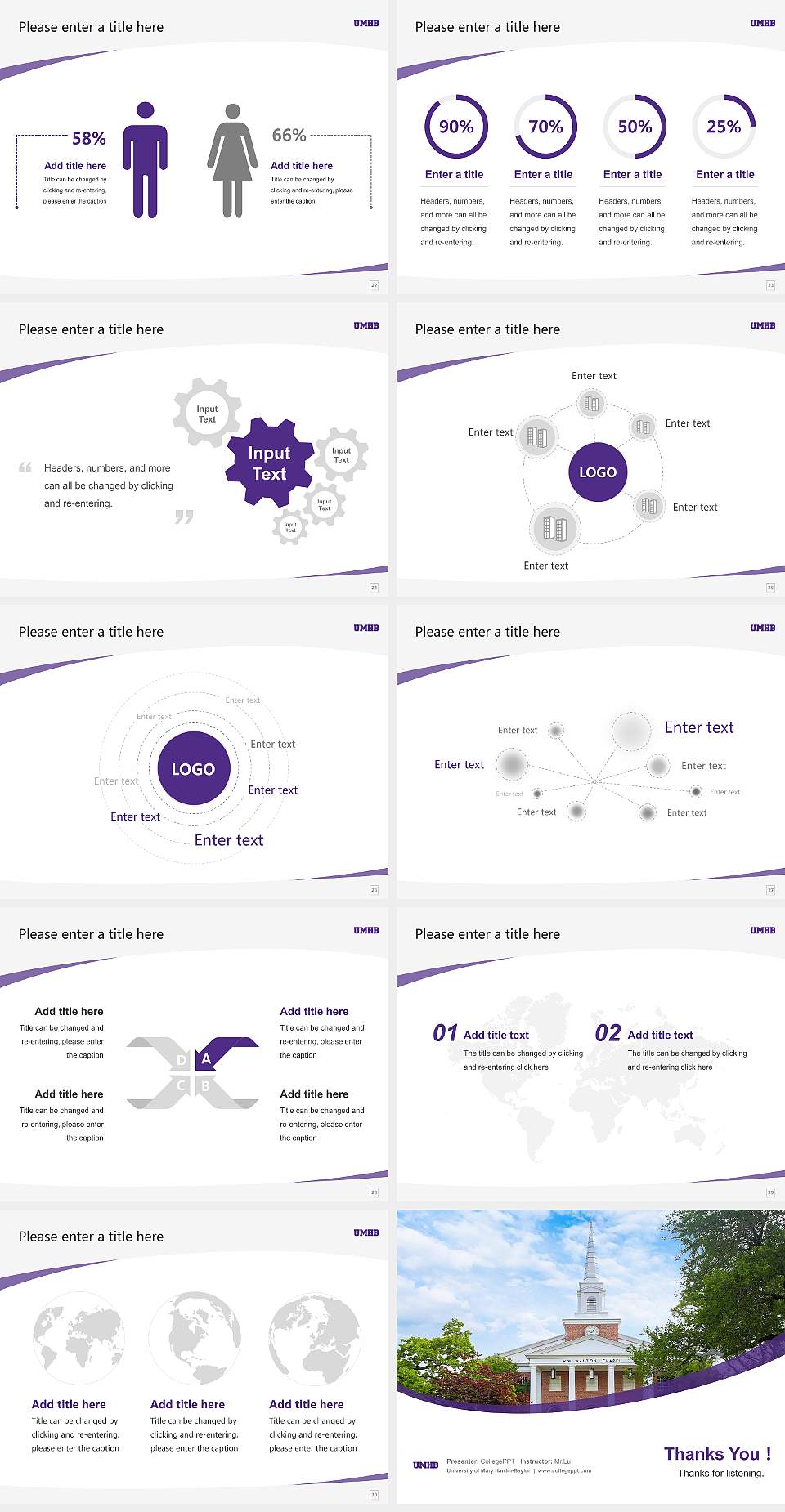 University of Mary Hardin-Baylor Course/Courseware Creation PPT Template4:3 ratio PPT effect preview image4