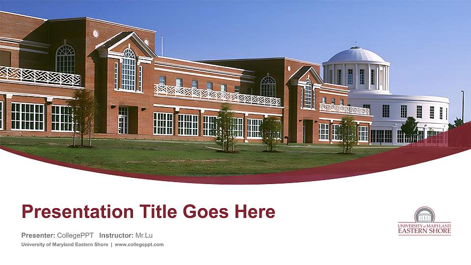 University of Maryland Eastern Shore Course/Courseware Creation PPT Template16:9 ratio PPT effect preview image