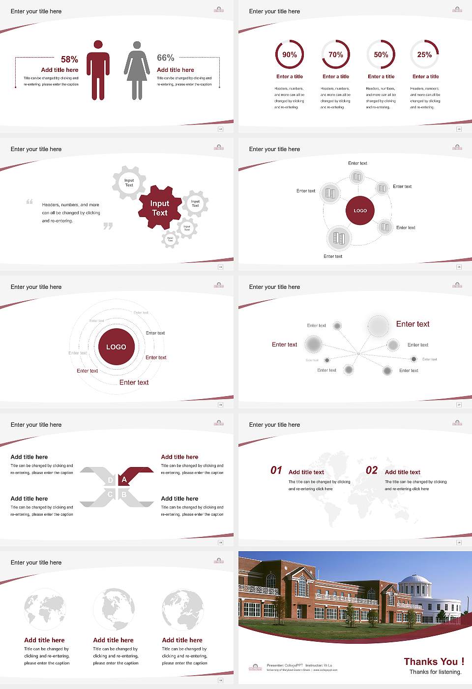 University of Maryland Eastern Shore Course/Courseware Creation PPT Template16:9 ratio PPT effect preview image4