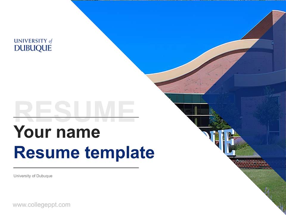 University of Dubuque Resume PPT Template4:3 ratio PPT effect preview image5