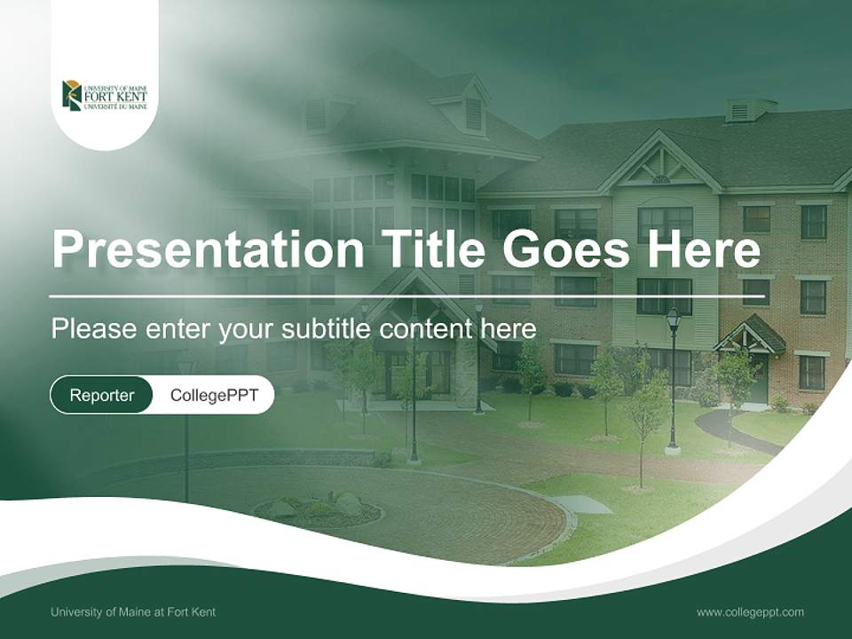 University of Maine at Fort Kent Lecture Sharing and Networking Event PPT Template4:3 ratio PPT effect preview image4