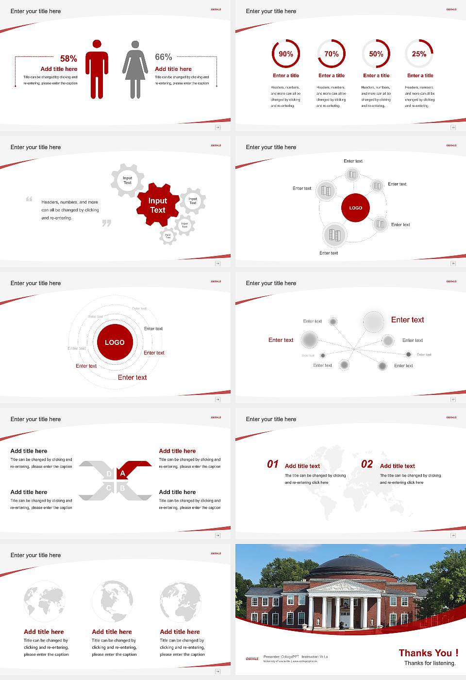 University of Louisville Course/Courseware Creation PPT Template16:9 ratio PPT effect preview image4