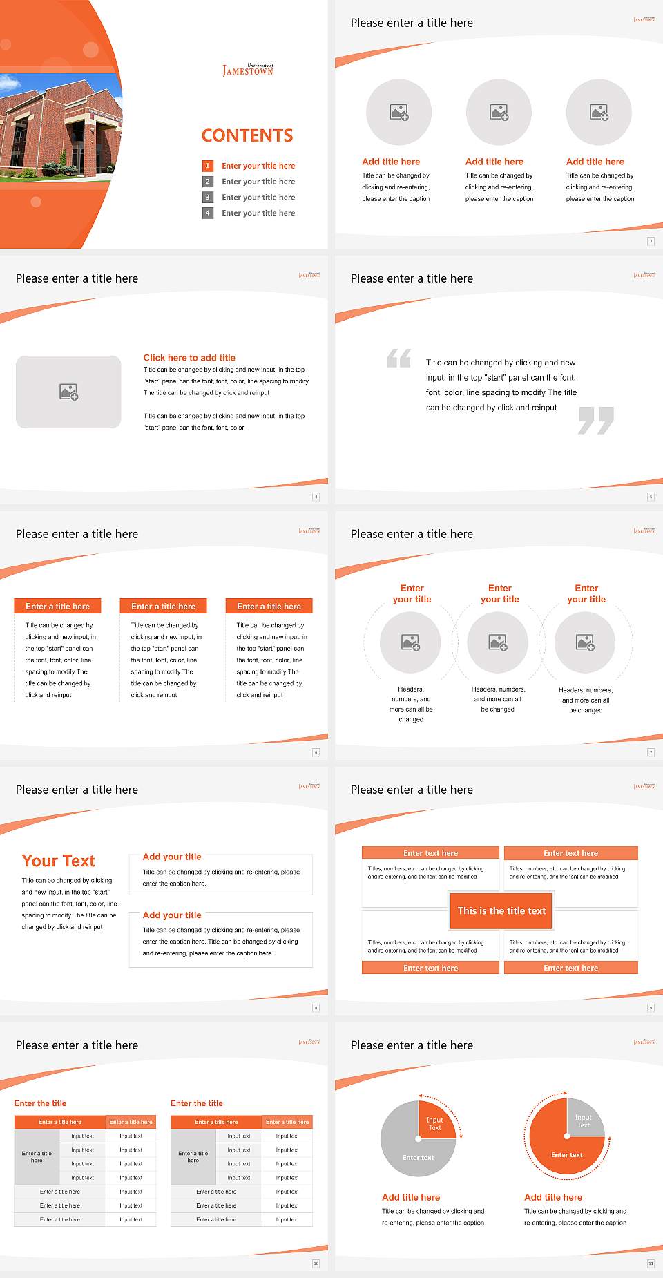 University of Jamestown Course/Courseware Creation PPT Template4:3 ratio PPT effect preview image2