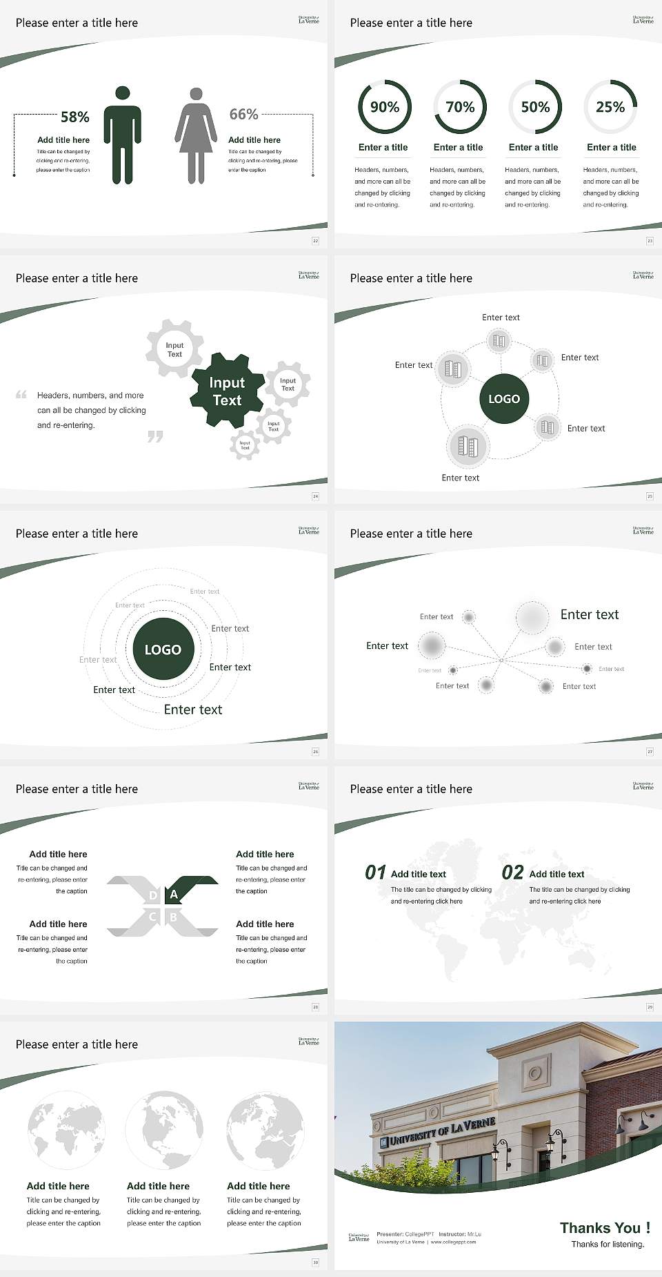 University of La Verne Course/Courseware Creation PPT Template4:3 ratio PPT effect preview image4