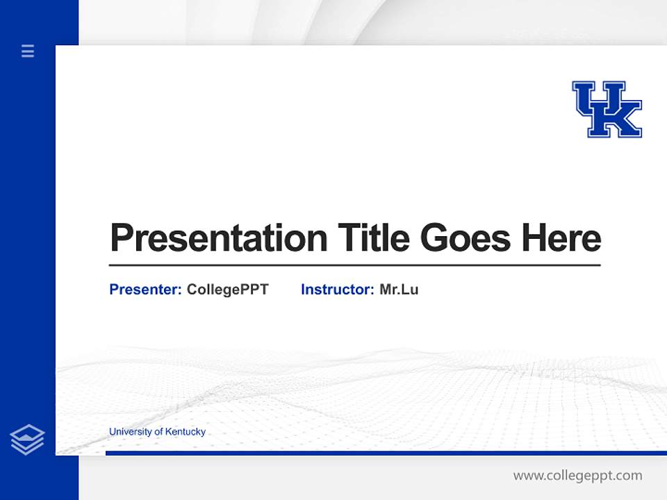 University of Kentucky Thesis Proposal/Graduation Defense PPT Template4:3 ratio PPT effect preview image5
