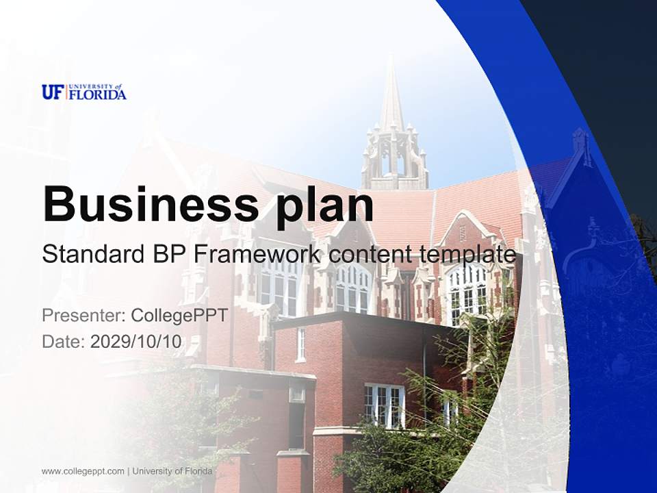 University of Florida Competition/Entrepreneurship Contest PPT Template4:3 ratio PPT effect preview image9