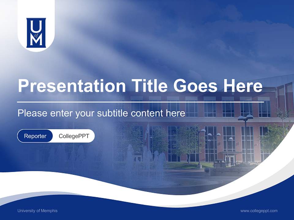 University of Memphis Lecture Sharing and Networking Event PPT Template4:3 ratio PPT effect preview image4