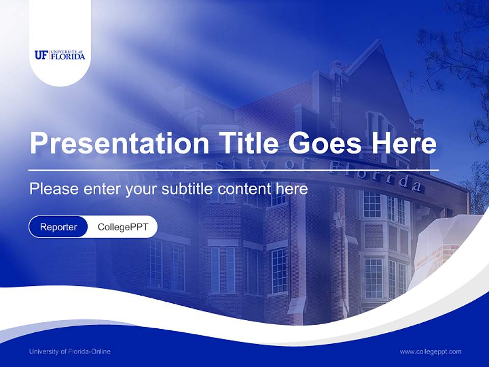 University of Florida-Online Lecture Sharing and Networking Event PPT Template4:3 ratio PPT effect preview image4