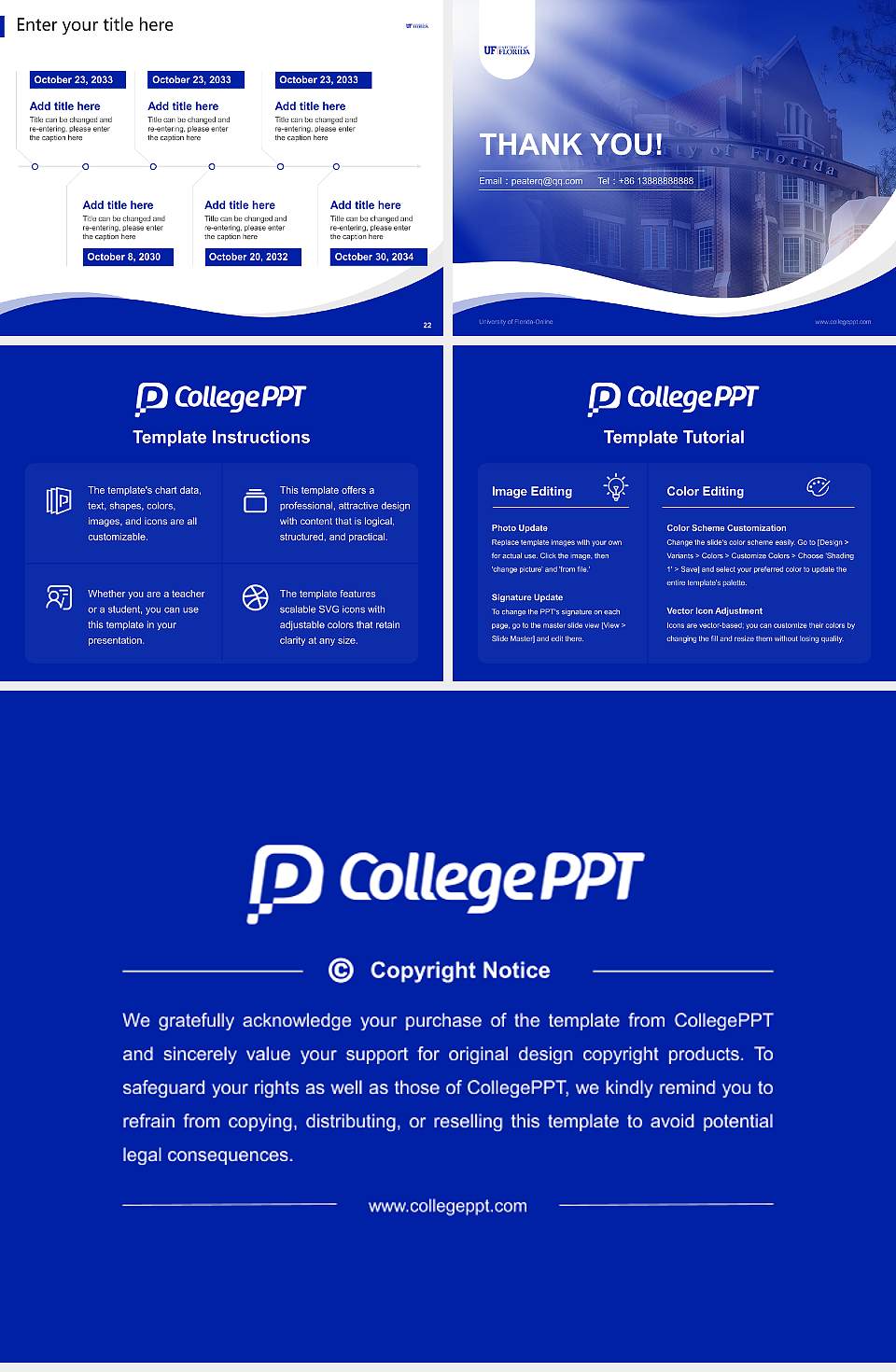 University of Florida-Online Lecture Sharing and Networking Event PPT Template4:3 ratio PPT effect preview image4