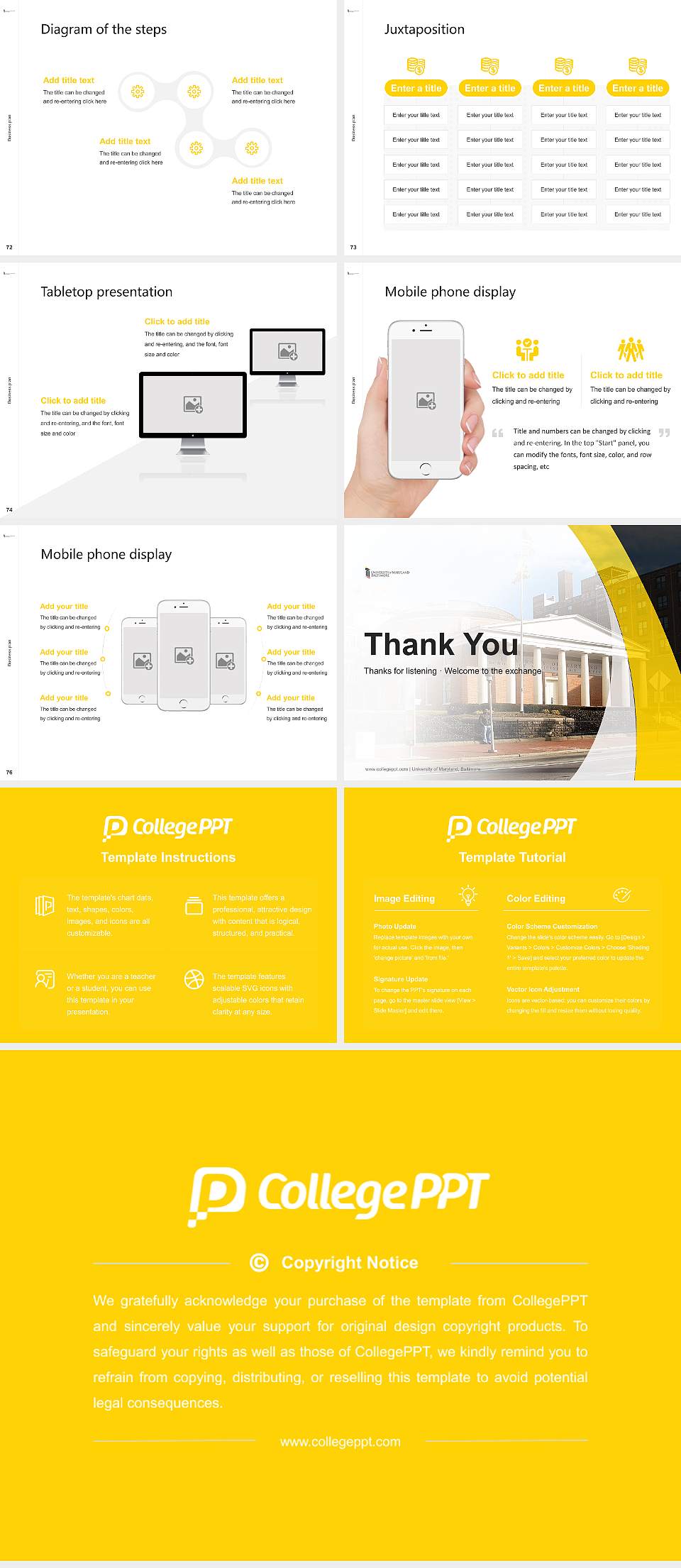 University of Maryland, Baltimore Competition/Entrepreneurship Contest PPT Template4:3 ratio PPT effect preview image9