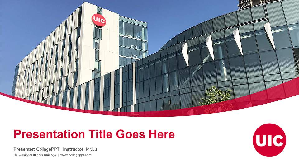 University of Illinois Chicago Course/Courseware Creation PPT Template16:9 ratio PPT effect preview image