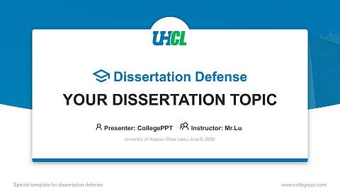 University of Houston-Clear Lake Graduation Thesis Defense PPT Template