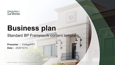 University of La Verne Competition/Entrepreneurship Contest PPT Template