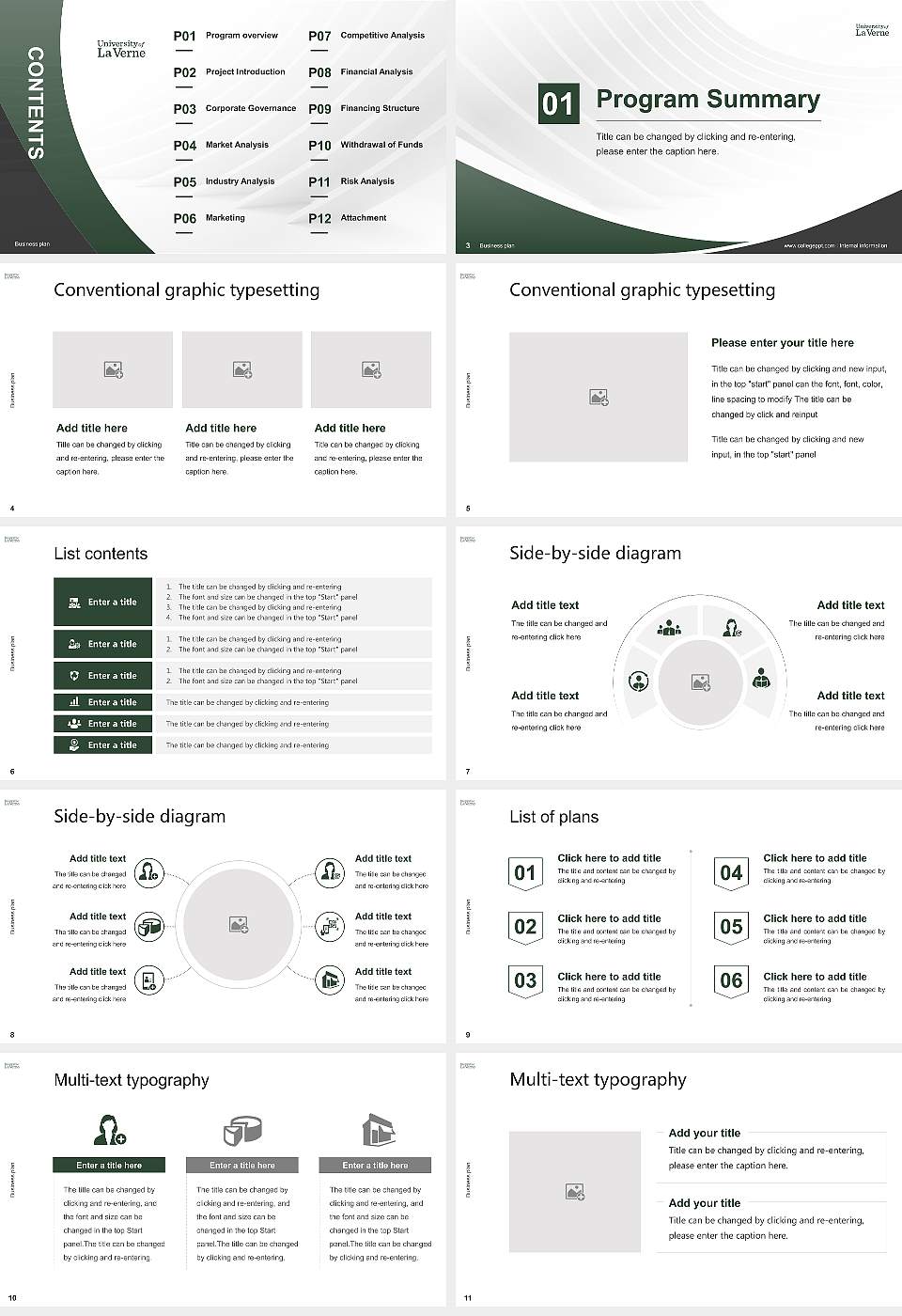 University of La Verne Competition/Entrepreneurship Contest PPT Template16:9 ratio PPT effect preview image2