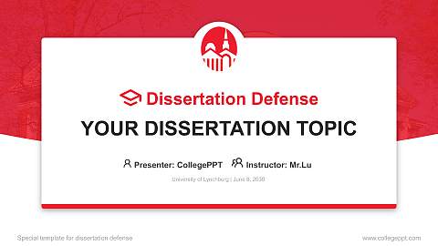 University of Lynchburg Graduation Thesis Defense PPT Template