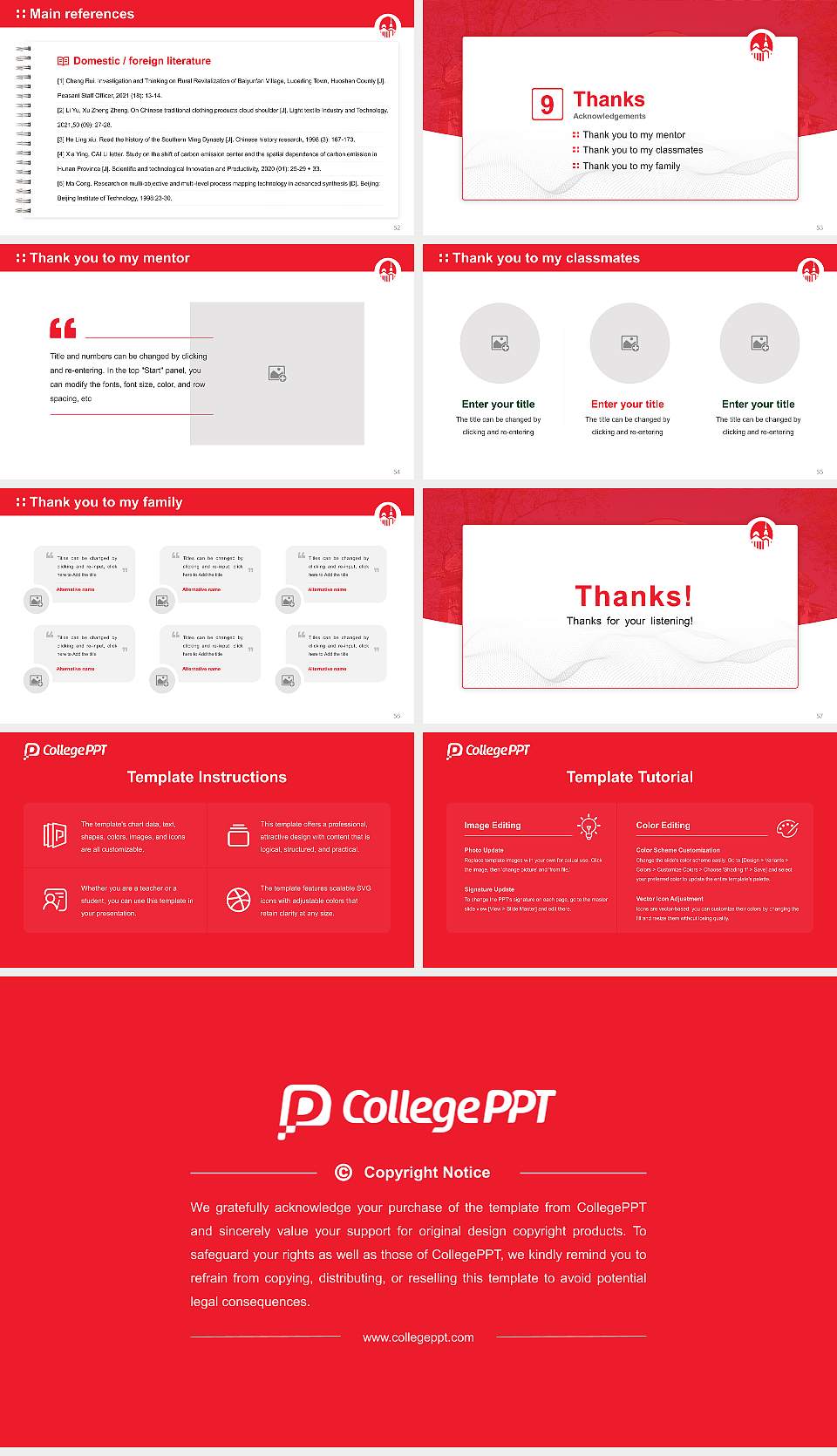 University of Lynchburg Graduation Thesis Defense PPT Template16:9 ratio PPT effect preview image7