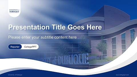 University of Dubuque Lecture Sharing and Networking Event PPT Template