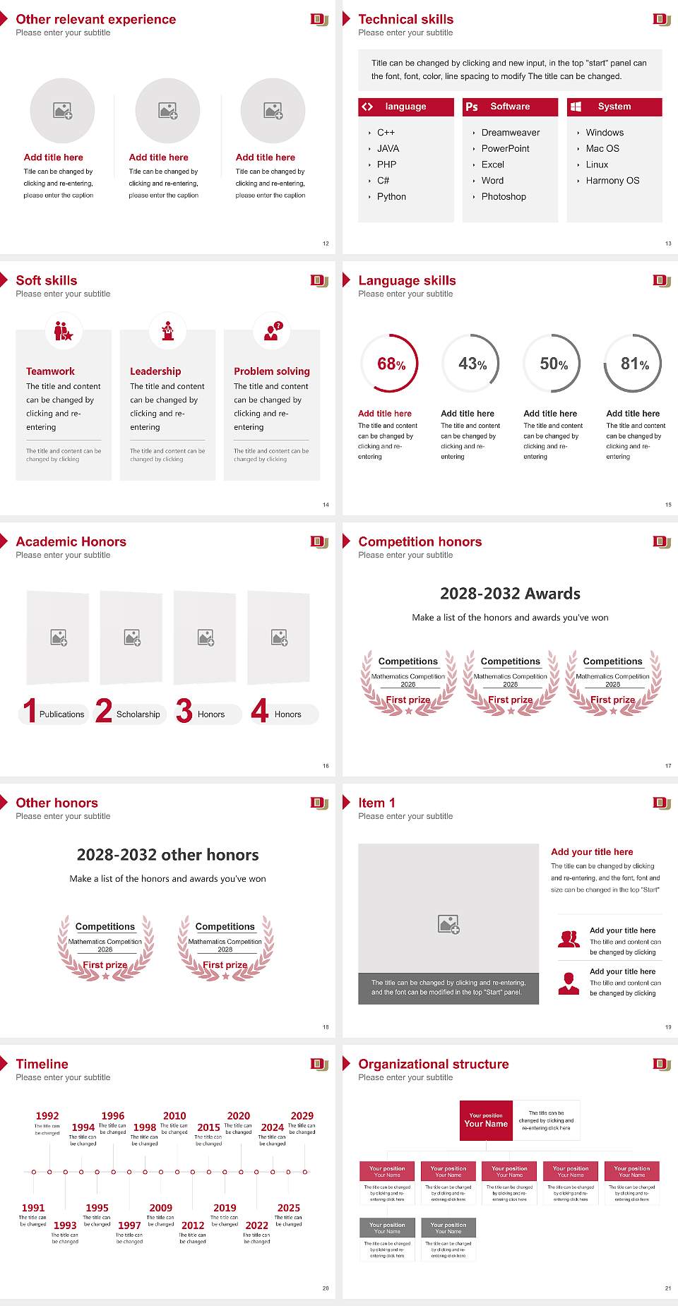 University of Denver Resume PPT Template4:3 ratio PPT effect preview image3