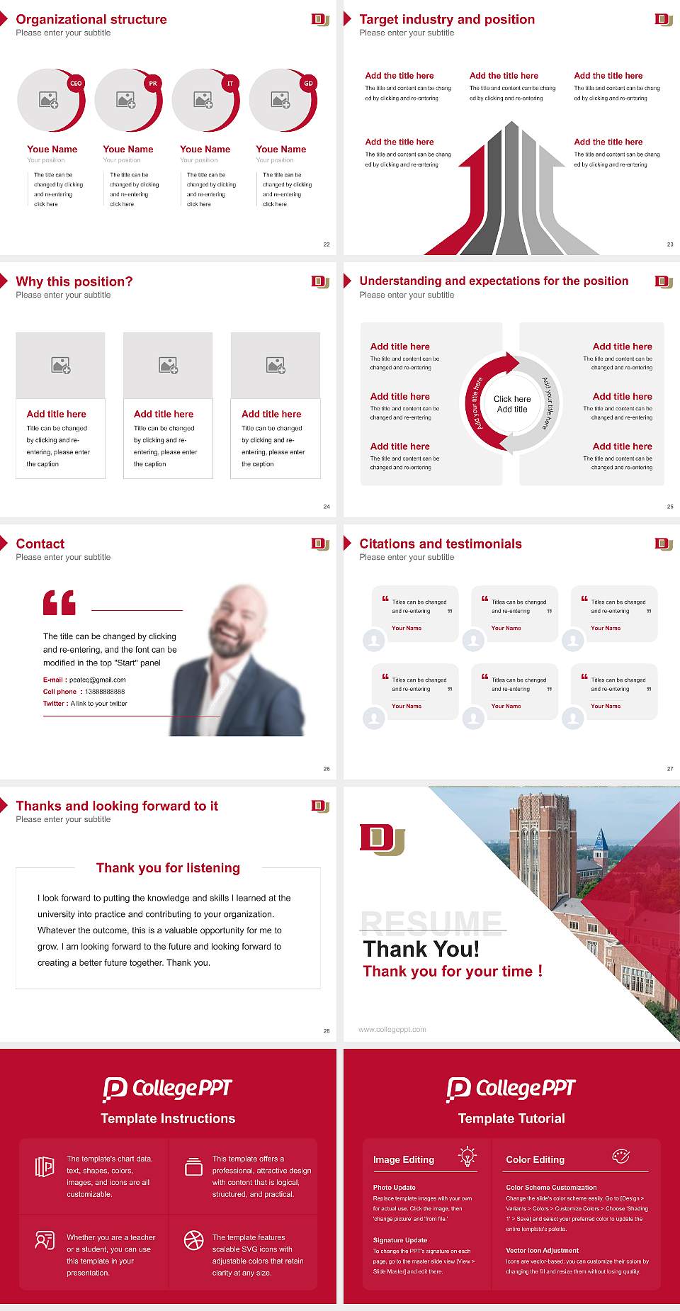 University of Denver Resume PPT Template4:3 ratio PPT effect preview image4