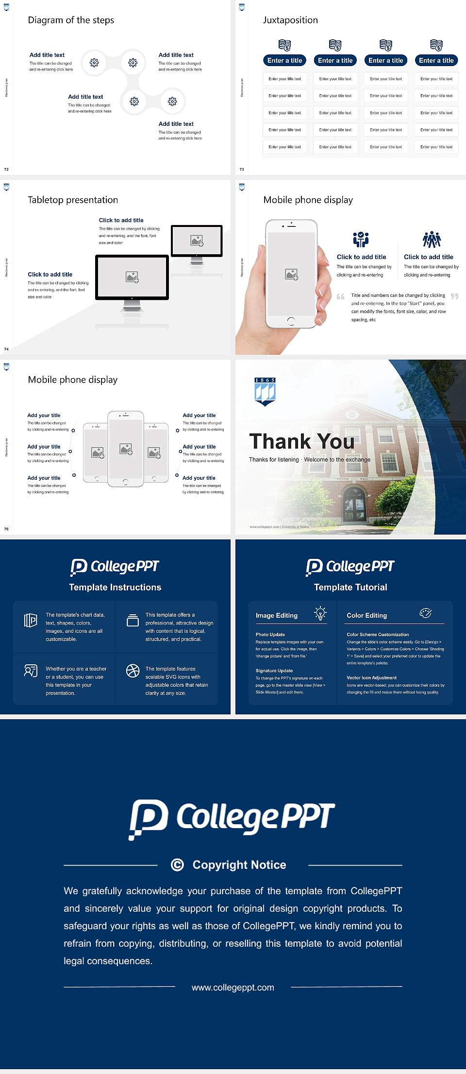 University of Maine Competition/Entrepreneurship Contest PPT Template4:3 ratio PPT effect preview image9