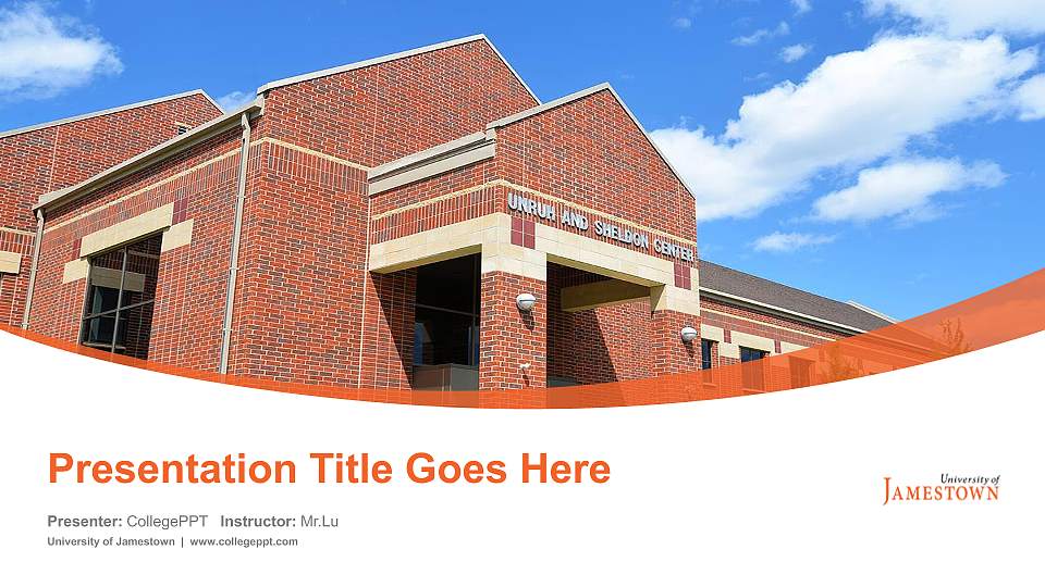 University of Jamestown Course/Courseware Creation PPT Template16:9 ratio PPT effect preview image