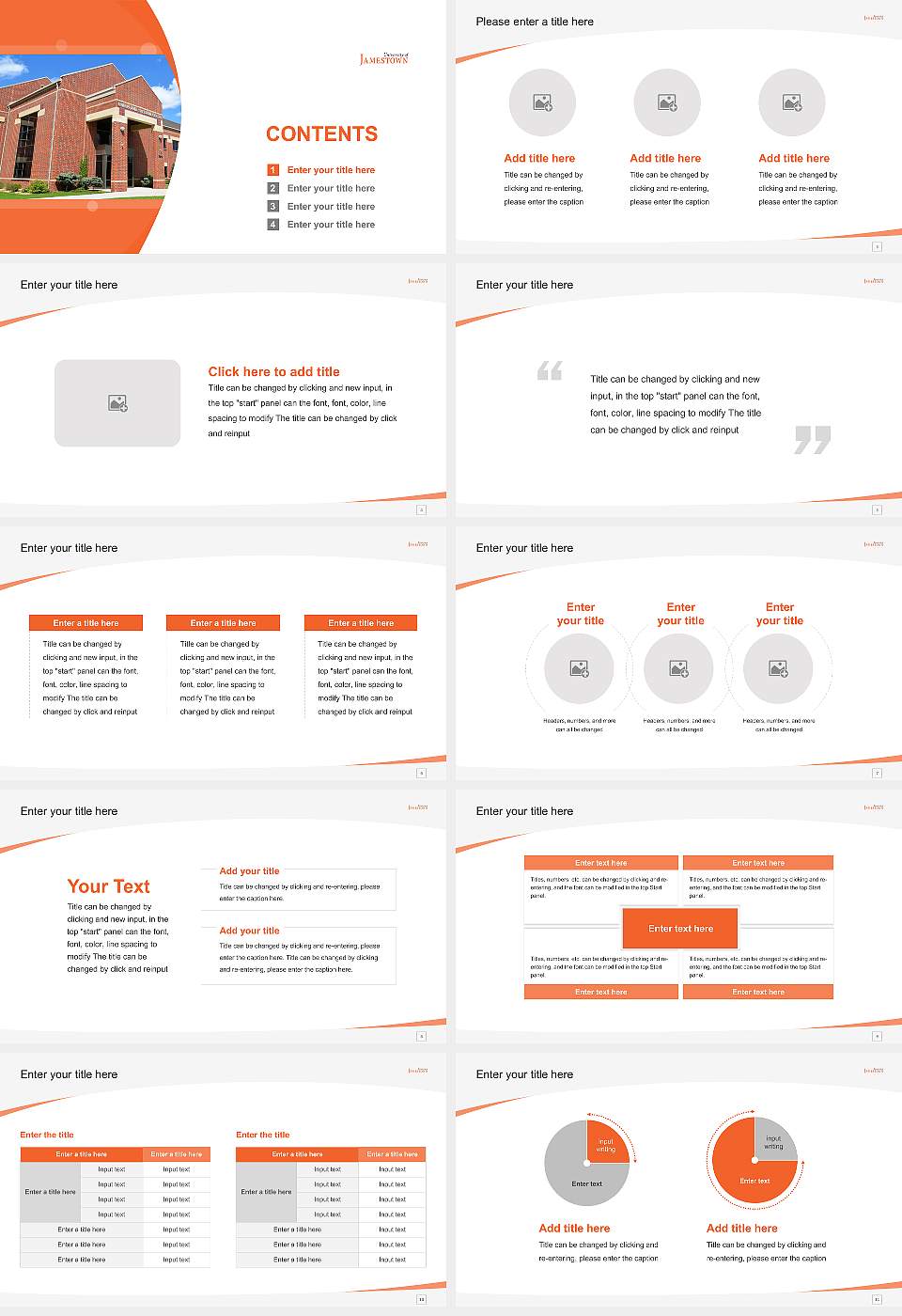 University of Jamestown Course/Courseware Creation PPT Template16:9 ratio PPT effect preview image2