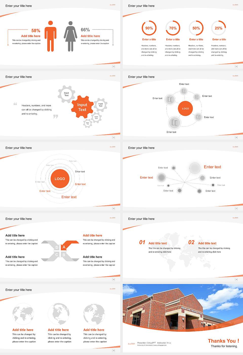 University of Jamestown Course/Courseware Creation PPT Template16:9 ratio PPT effect preview image4