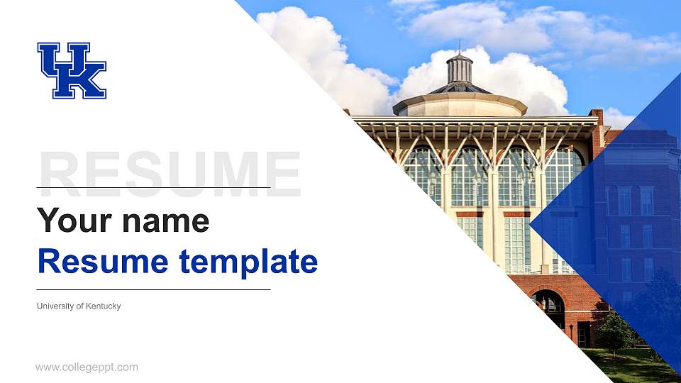 University of Kentucky Resume PPT Template16:9 ratio PPT effect preview image